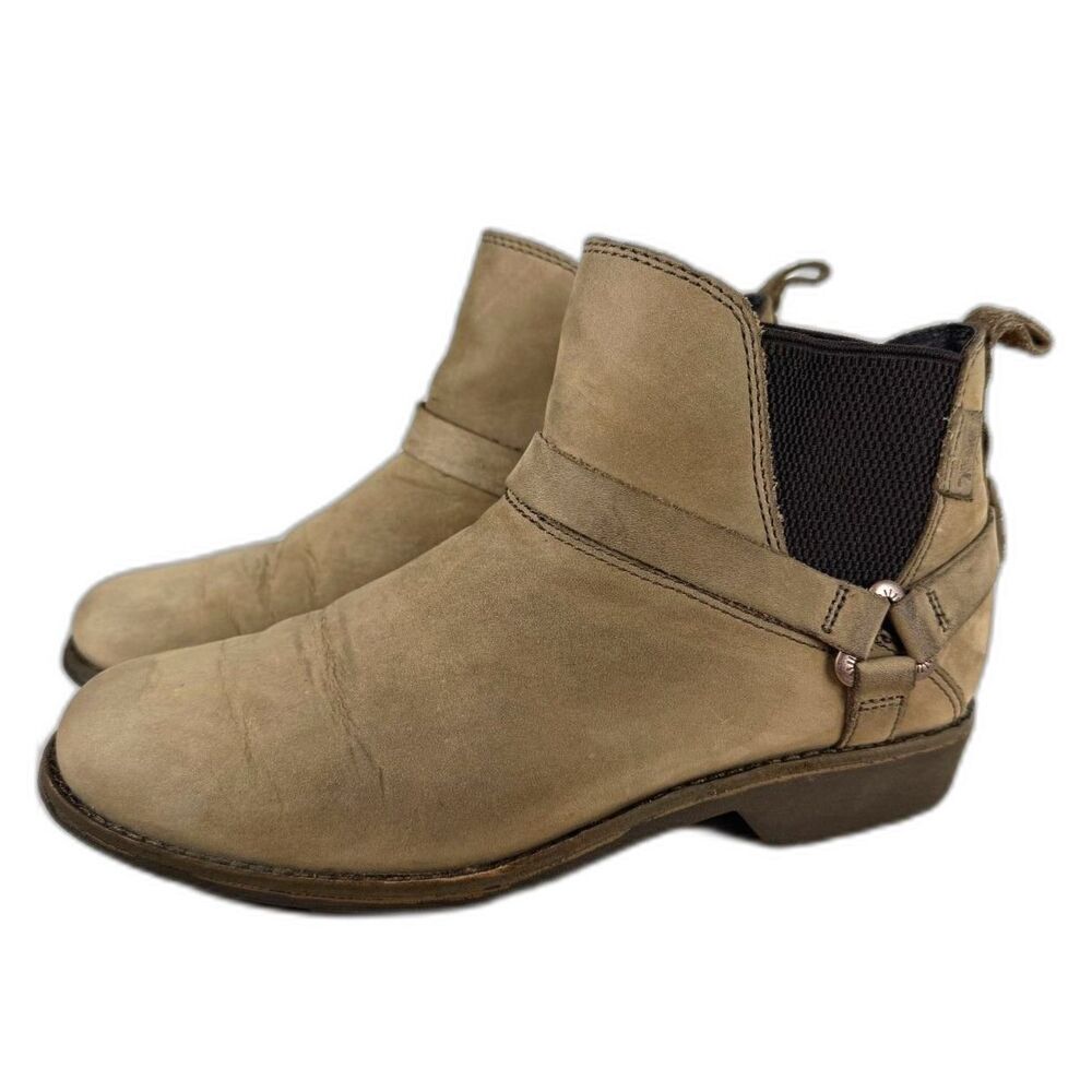 Teva Waterproof Leather Ankle Boots Women’s 6.5 Brown Chelsea